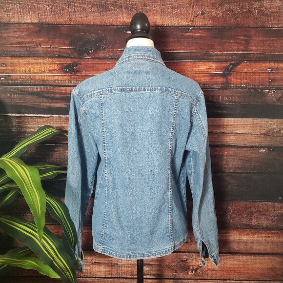 KIKIT Jeans Maurice Sasson Vintage 80s Denim Jean Jacket Size Medium - Picture 4 of 8